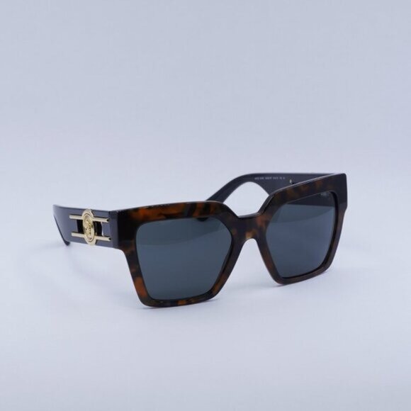 🕶️ New Versace VE4458 542987 Sunglasses - Havana Frame, Dark Grey Lenses - Picture 4 of 11